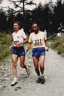 Pierre Viquerat et Charles Croset, arrivée de Sierre-Zinal en 1981